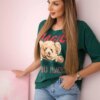 Blouse with Magic green print