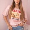 Blouse with Magic print in dark powder pink