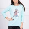 Blouse with Original mint print