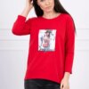Blouse with Original print red