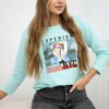 Blouse with Superior mint print