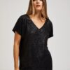 Blouse with V-neck