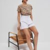Blouse with a small floral print