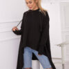 Blouse with black flared at the bottom