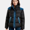 Blue-Black Desigual Austen Womens Winter Jacket - Ladies
