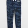 Blue Boys' Sweatpants GAP Logo camo print pull-on joggers