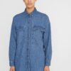 Blue Denim Shirt Noisy May Flanny - Women