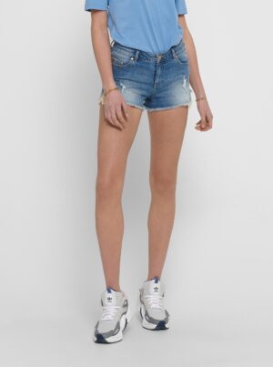 Blue Denim Shorts with Lace Details ONLY Carmen - Women