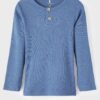Blue Girls' Ribbed T-Shirt name it Kab - Girls