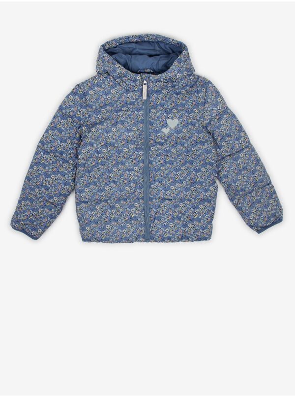 Blue Girly Flowered Quilted Jacket Tom Tailor - Girls