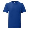 Blue Iconic Combed Cotton T-shirt with Fruit of the Loom Sleeve