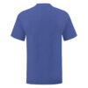 Blue Iconic Combed Cotton T-shirt with Fruit of the Loom Sleeve