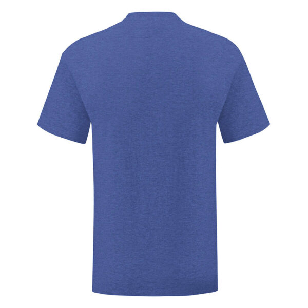 Blue Iconic Combed Cotton T-shirt with Fruit of the Loom Sleeve