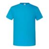 Blue Iconic Combed Cotton T-shirt with Fruit of the Loom Sleeve