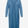 Blue Ladies Long Cardigan ONLY CARMAKOMA Esly - Ladies
