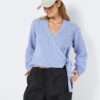 Blue Ladies Wrap Cardigan Noisy May Barley - Ladies