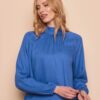 Blue Loose Blouse Tranquillo - Women