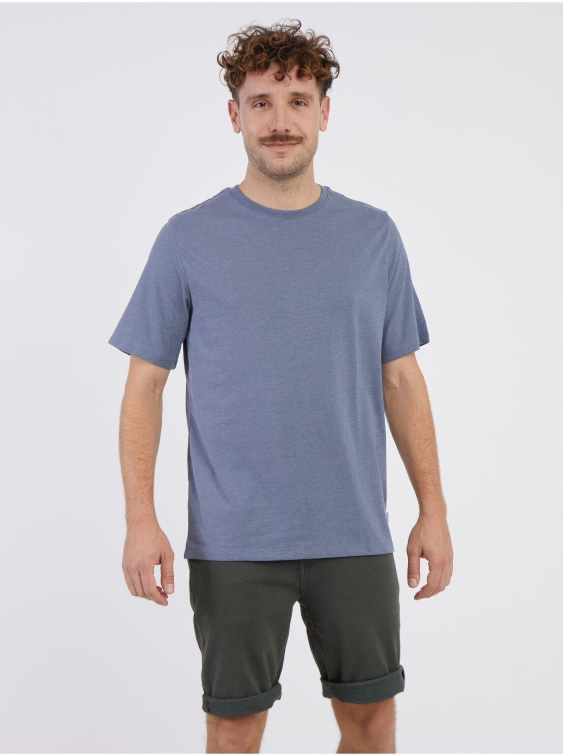 Blue Mens Brindle Basic póló Jack & Jones Organic - Férfi