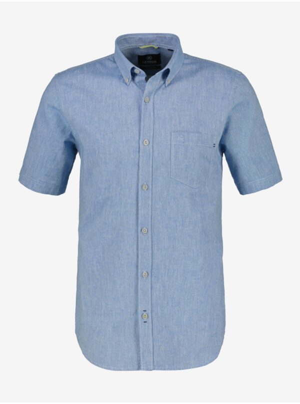 Blue Men's Short Sleeve Shirt LERROS - Men