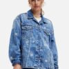 Blue Women Patterned Denim Jacket Desigual Aramis - Women