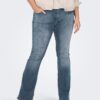 Blue Women's Flared Fit Jeans with Embroidered Effect ONLY CARMAKOMA Willy - Ladies
