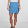 Blue Women's Mini Skirt with Slit Pieces Thelma - Women's