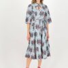 Blue and White Ladies Striped Shirt Midishats Blutsgeschwister - Ladies