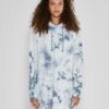 Blue and White Patterned Sweatshirt Dress Noisy May Ilma - Women