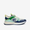 Blue and White Womens Sneakers Michael Kors Theo Trainer - Women
