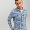 Blue checkered shirt Jack & Jones Ben - Men's