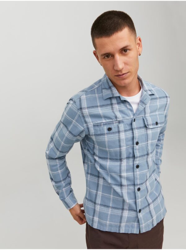 Blue checkered shirt Jack & Jones Ben - Men's