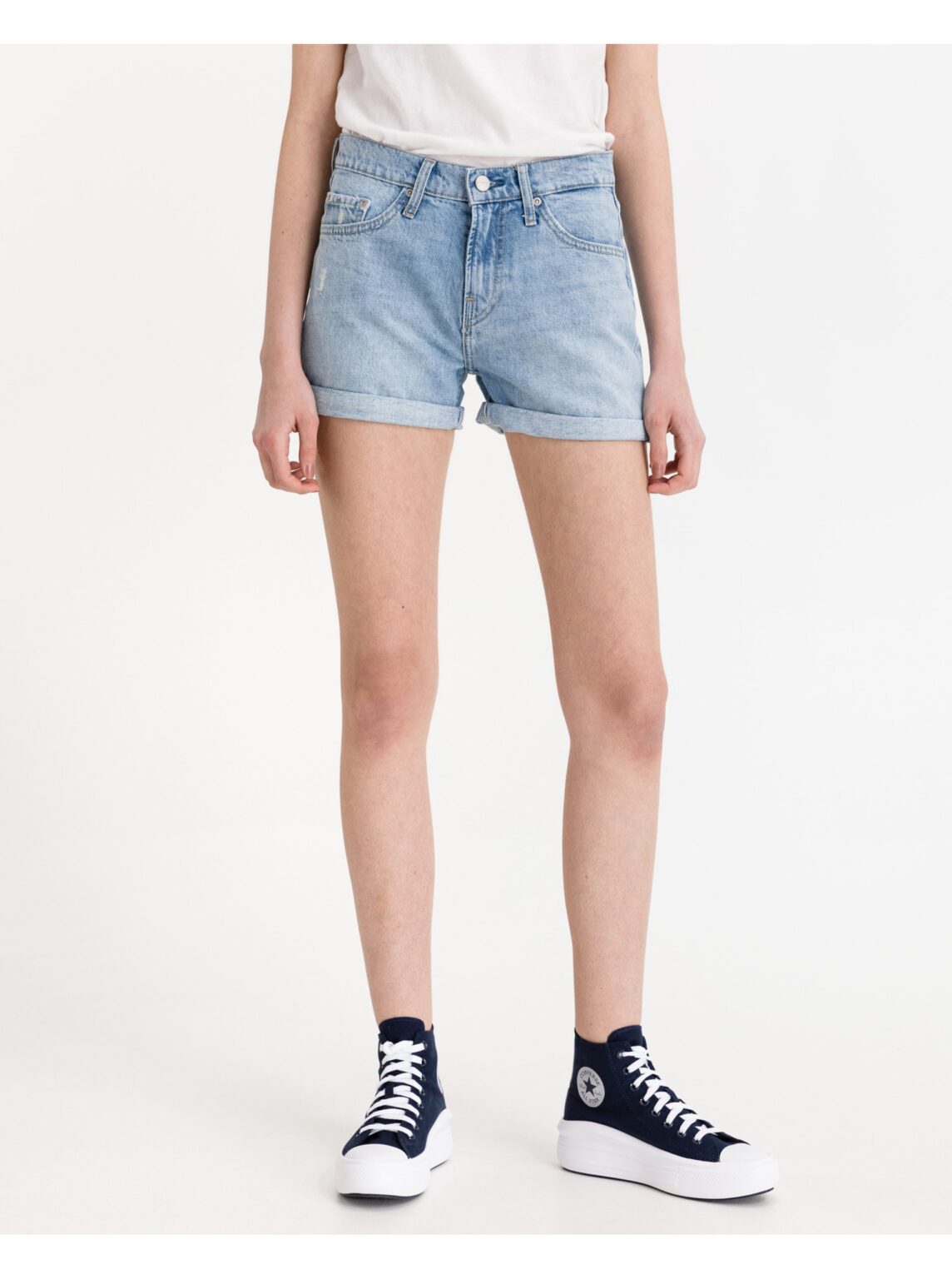 Blue denim shorts Pepe Jeans Mable - Women's