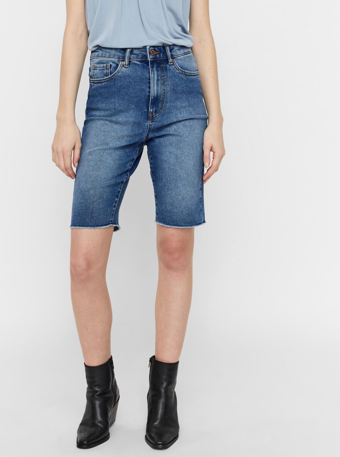 Blue denim shorts VERO MODA Loa - Women's