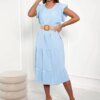 Blue dress with ruffles