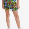 Blue-green girly floral skirt Desigual Garden - Girls