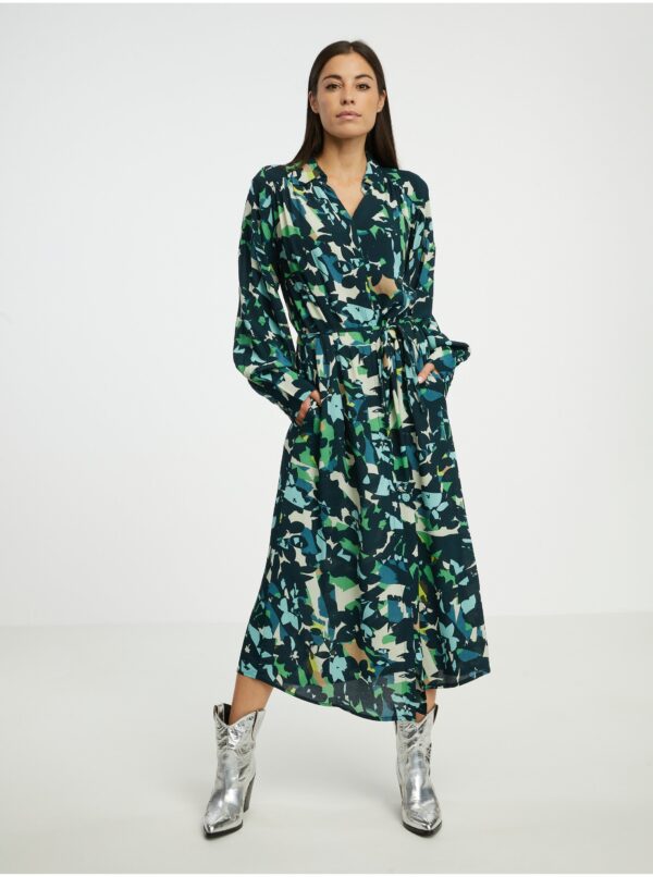 Blue-green women's shirt midi dress Fransa - Women's