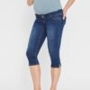 Blue maternity 3/4 slim fit jeans Mama.licious Lola - Women's
