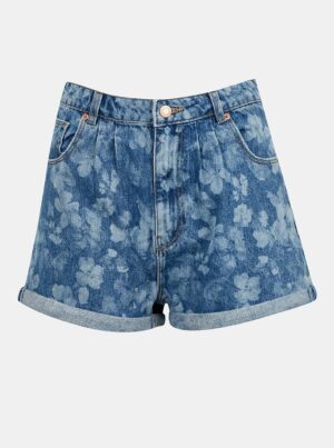 Blue patterned denim shorts TALLY WEiJL - Women's