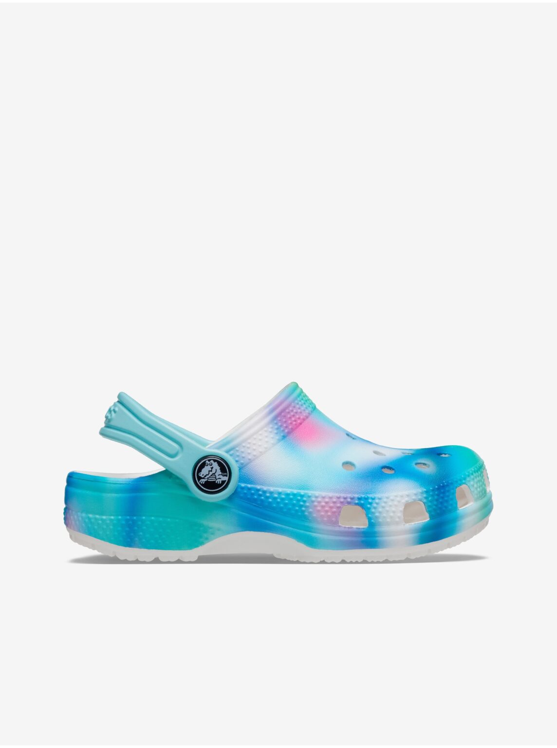 Blue patterned girls' slippers Crocs - Girls