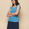 Blue patterned top Tranquillo Ife - Women
