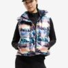 Blue-pink Desigual Madelaine Quilted Vest - Ladies
