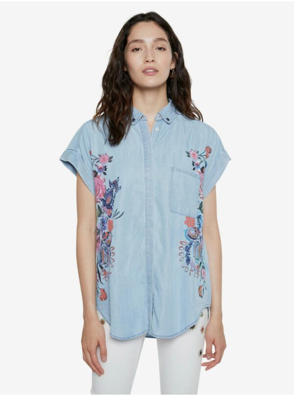 Blue shirt Desigual Cam Sullivan - Women's
