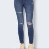 Blue skinny fit jeans with ripped effect Noisy May Buddy - Women's