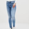 Blue slim fit jeans VERO MODA Lux