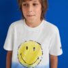 Blue-white boys T-shirt with print Desigual Carambola - Boys