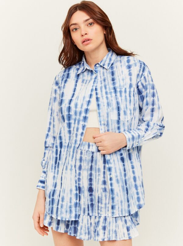 Blue-white patterned shirt TALLY WEiJL - Women's