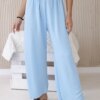 Blue wide trousers