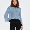Blue women's cropped sweater ONLY Nola - Women