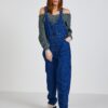 Blue women's denim bibs Lee Mom Bib - Women