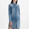 Blue women's denim dress Diesel De-Blanche - Women